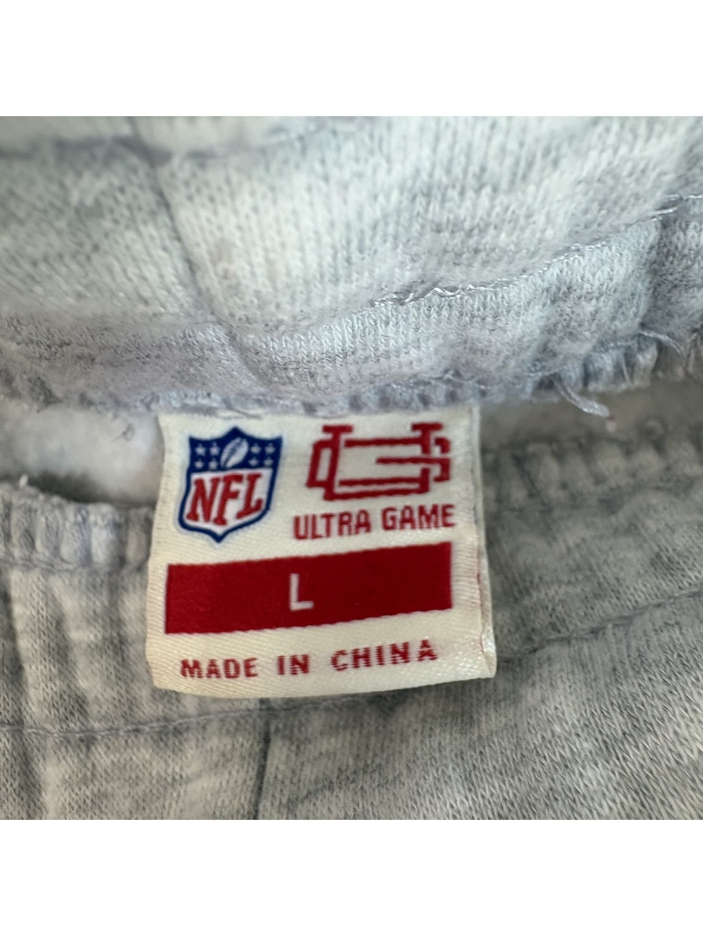 NFL Ultra Game Kansas City Chiefs Sweatpants Womens Large Grey Fleece Joggers - Picture 4 of 5
